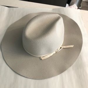 Cream white fedora hat